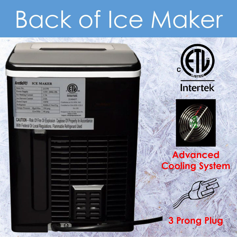 Arctic-Pro Portable Digital Quick Ice Maker Machine, Black, Makes 2 Ice Sizes