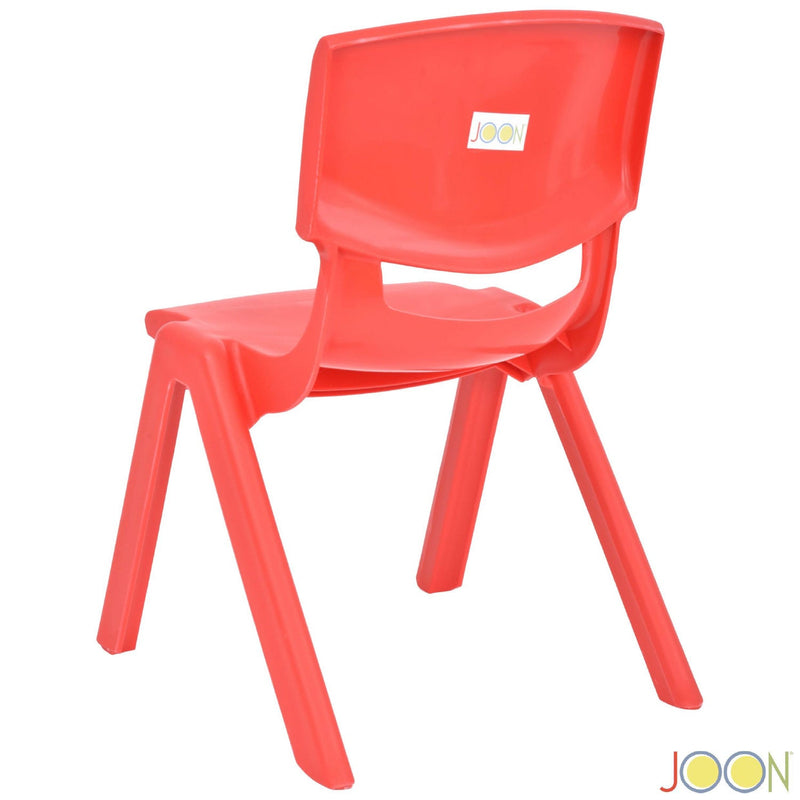 JOON Stackable Plastic Kids Learning Chairs, 20.5x12.75X11 Inches, 2-Pack