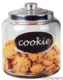 Home Basics Cookie Jar With Metal Top, 7.5x7.5x9.5 Inches