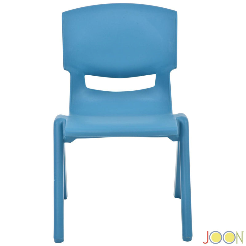 JOON Stackable Plastic Kids Learning Chairs, Sky Blue, 20.5x12.75X11 Inches, 2-Pack (Pack of 2)