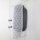 Home Basics Arabesque Non-Woven Suit Bag with Clear Window, White