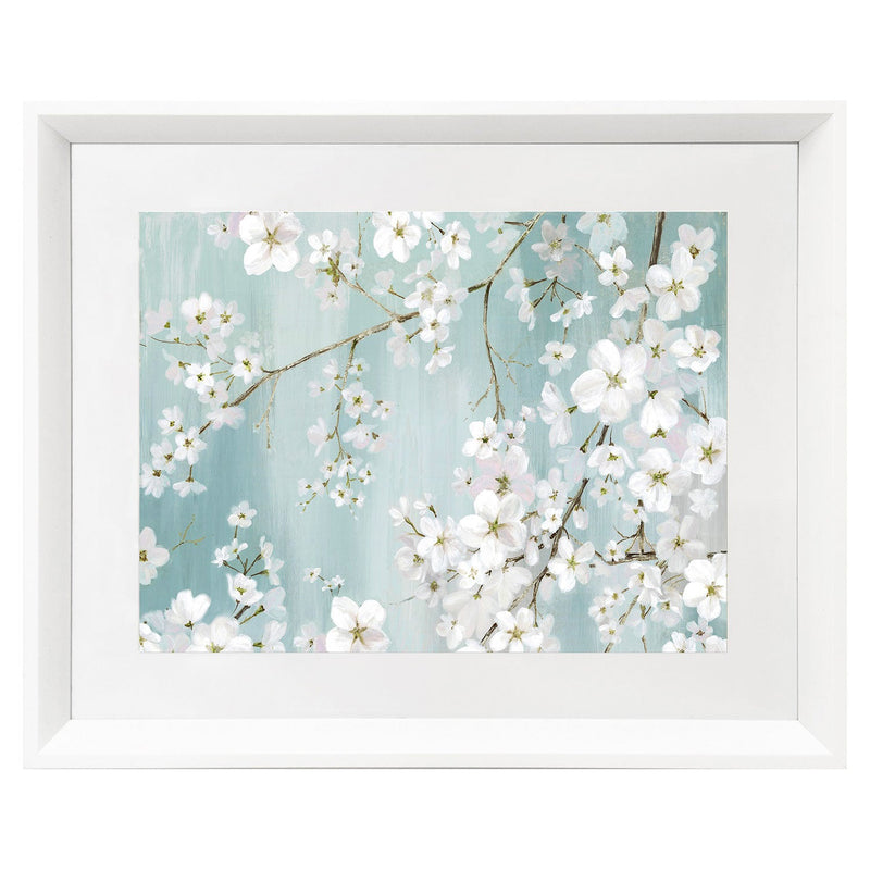 PREMIUS Conference Framed Floral Wall Art, White, 17x21 Inches