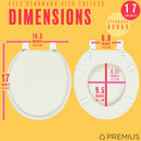 PREMIUS Wood Toilet Seat, Standard Round, 17 Inches