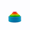 5 Pcs Wooden Stacking & Nesting Cup Bowl Set – Pastel / Macaron