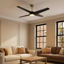 60" Parvez Modern DC Motor Downrod Mount Reversible Crystal Ceiling Fan With Lighting And Remote Control