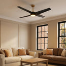 60" Parvez Modern DC Motor Downrod Mount Reversible Crystal Ceiling Fan With Lighting And Remote Control