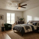 52 Inch Fanny Double-sided Blades Flush Mount LED Ceiling Fan with Remote Control by Parrot Uncle