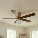 52 Inch Fanny Double-sided Blades Flush Mount LED Ceiling Fan with Remote Control by Parrot Uncle