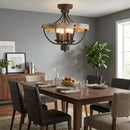 4-Light Industrial Ceiling Light by Parrot Uncle