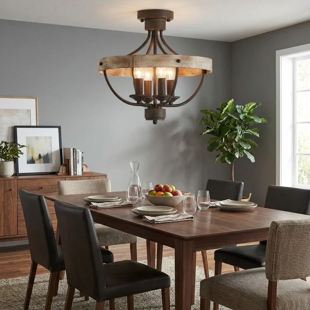 4-Light Industrial Ceiling Light, photo 2 of 10