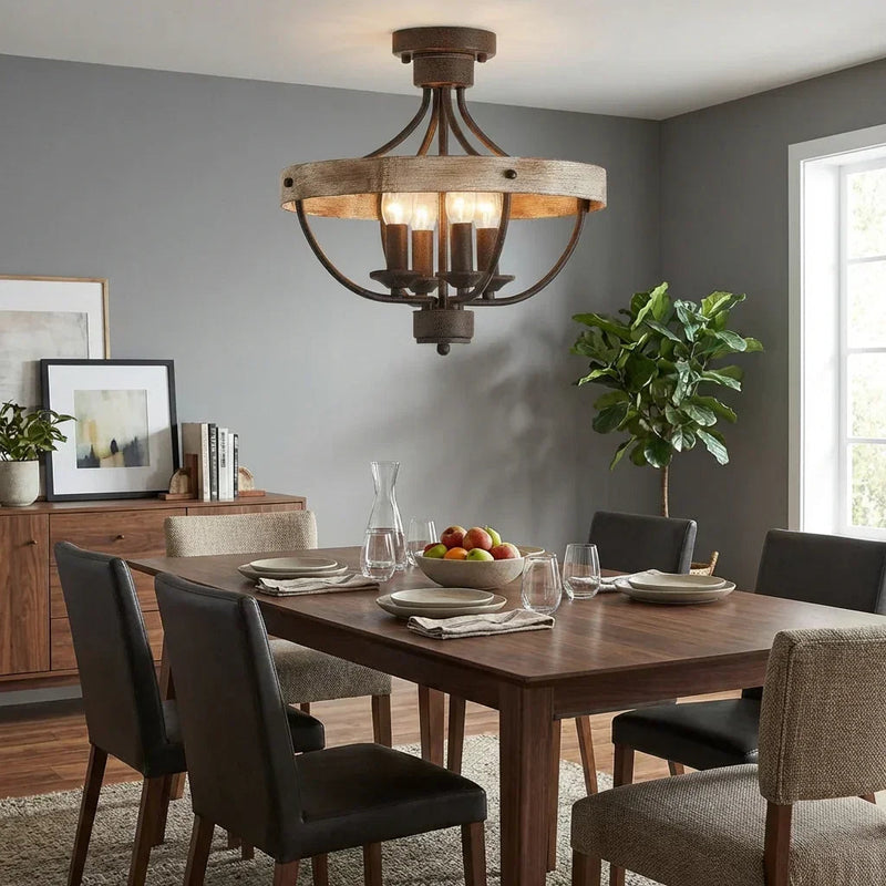 4-Light Industrial Ceiling Light, photo 2 of 10