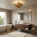 16 Inch 3-Light Farmhouse Golden Semi-Flush Mount Ceiling Lighting