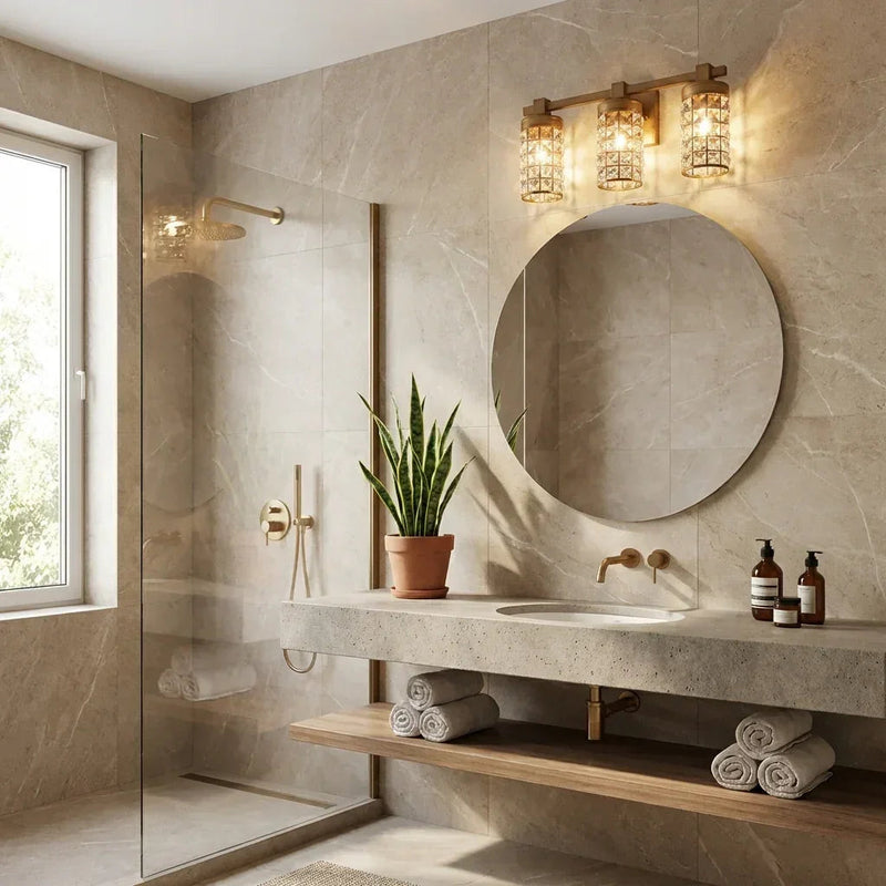 3-Light Modern Golden Linear Vanity Lights Wall Light, photo 2 of 10