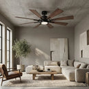 60" Oretha Windmill 8 Blade Led Indoor Oil Rubbed Bronze Ceiling Fan with Remote And Light Kit Included