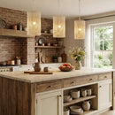 1-Light Wooden Beads Farmhouse Beige Dry Rated Island Pendant Lighting by Parrot Uncle