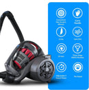 Prolux RS4 Lightweight Bagless Canister Vacuum with HEPA Filtration Premium Button Lock Tools and Automatic Cord Rewind