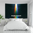 Imagine dragons band poster tapestry white & red bedroom wall decor by Decorbites