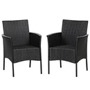 2 Pieces Patio Wicker Chairs with Cozy Seat Cushions by LJGDeals