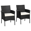 2 Pieces Patio Wicker Chairs with Cozy Seat Cushions by LJGDeals