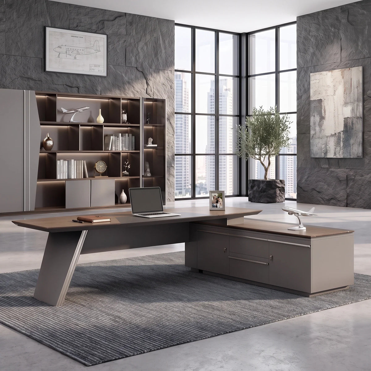 Finley · Modern L-Shaped Executive Desk, photo 4 of 14