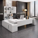 Halcyon · White L-Shaped Executive Desk