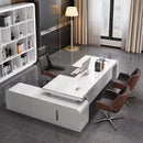 Halcyon · White L-Shaped Executive Desk