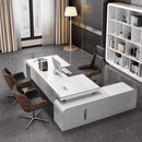 Halcyon · White L-Shaped Executive Desk