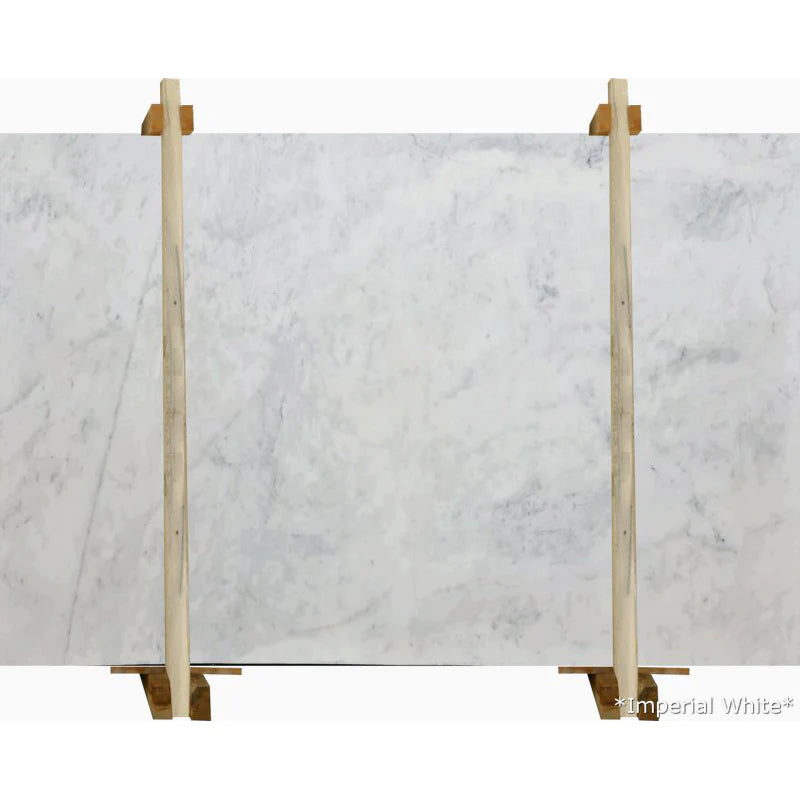 Imperial White Bookmatching Polished Marble Slab