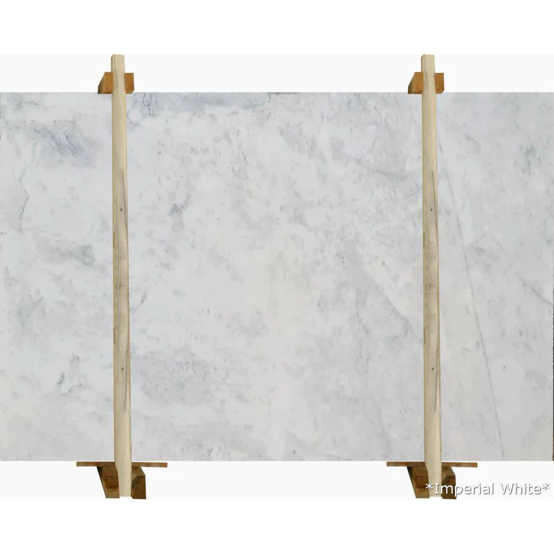 Imperial White Bookmatching Polished Marble Slab