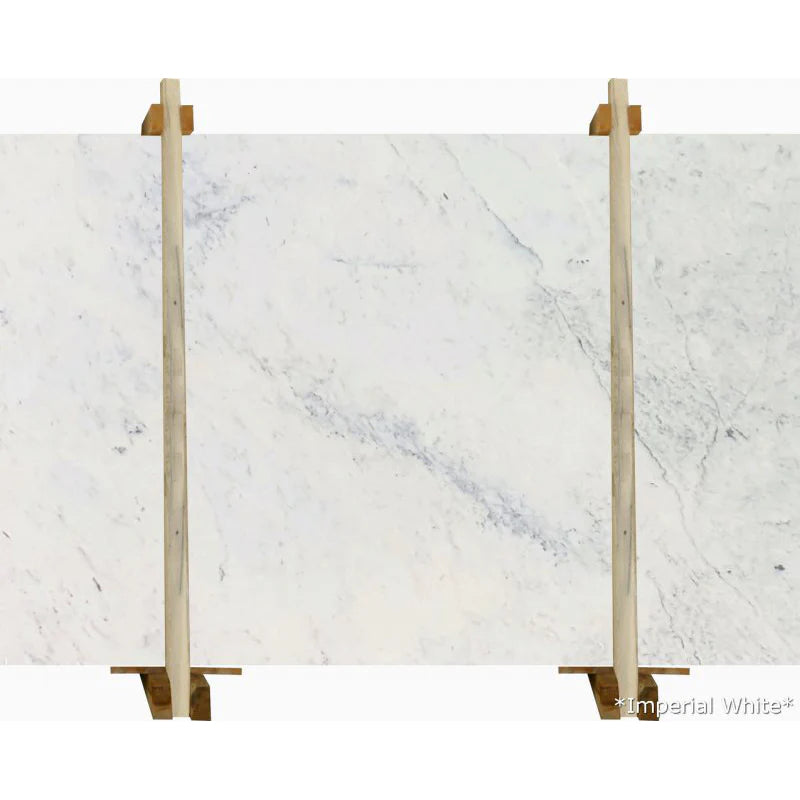 Imperial White Bookmatching Polished Marble Slab