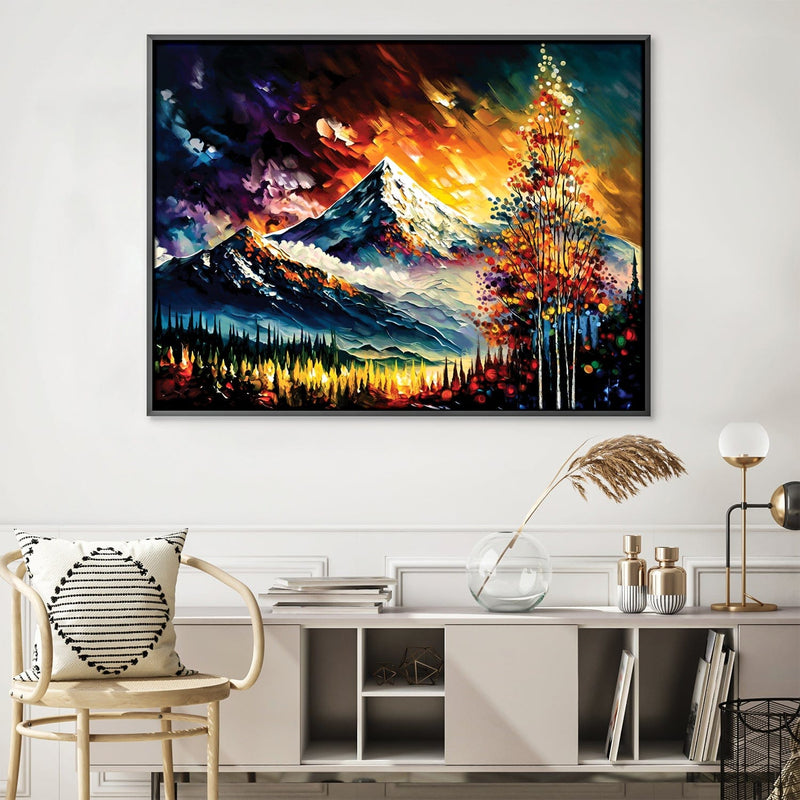 Impressionist Mountains Canvas