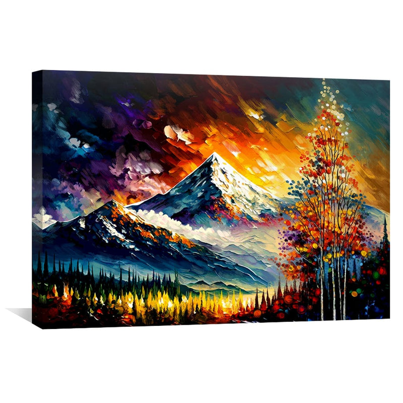 Impressionist Mountains Canvas