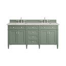 James Martin Brittany 72" Double Bathroom Vanity, Smokey Celadon