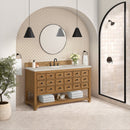 James Martin Malibu 60" Single Bathroom Vanity, Amber Birch