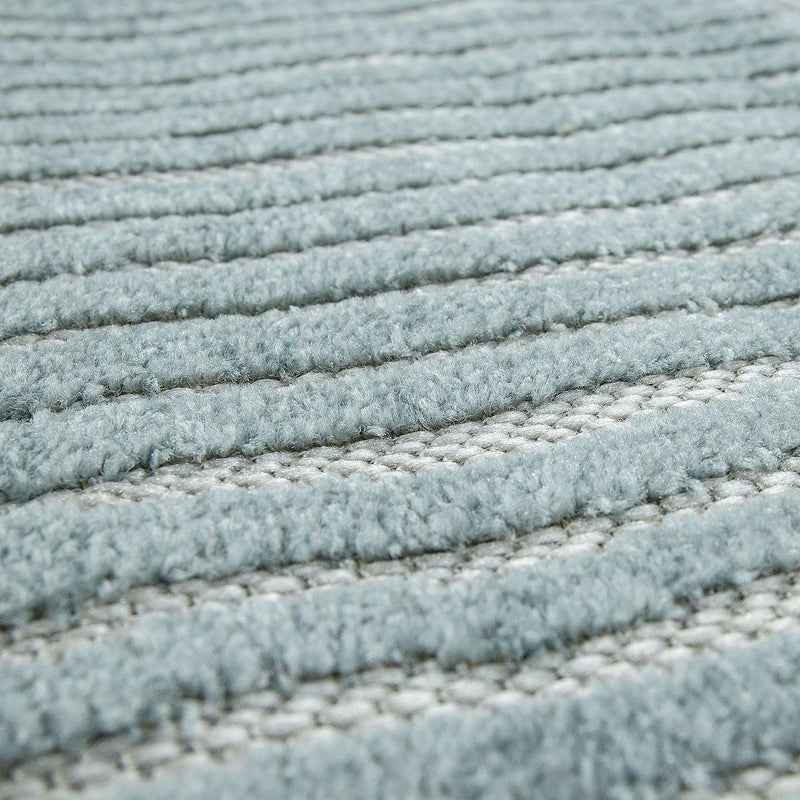In- & Outdoor Rug Marrakesh Carved Design - Aqua Blue