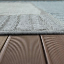 In- & Outdoor Rug Marrakesh Carved Design - Aqua Blue