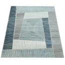 In- & Outdoor Rug Marrakesh Carved Design - Aqua Blue
