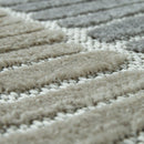 In- & Outdoor Rug Marrakesh Carved Design - Brown Blue