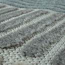 In- & Outdoor Rug Marrakesh Carved Design - Brown Blue