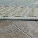 In- & Outdoor Rug Marrakesh Carved Design - Brown Blue