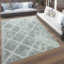Outdoor Rug Marrakesh Moroccan Diamond Pattern - Light-Grey