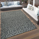 In- & Outdoor Rug Marrakesh Moroccan Ornaments - Dark Grey