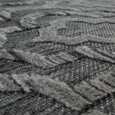 In- & Outdoor Rug Marrakesh Moroccan Ornaments - Dark Grey