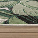 In- & Outdoor Rug Ostende for Patio Jungle Design - Green Beige