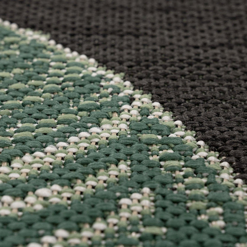 In- & Outdoor Rug Ostende Jungle Leaves - Black Green