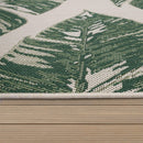 In- & Outdoor Rug Ostende Jungle Leaves - Cream Green
