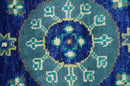 In Stock Khotan Design Blue And Beige Hand Knotted 4x6 Wool Rug by The Rug Decor