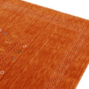 Orange Contemporary Hand-Loomed Wool Area Rug With Center Pattern Design by The Rug Decor
