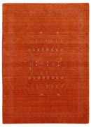 Orange Contemporary Hand-Loomed Wool Area Rug With Center Pattern Design by The Rug Decor