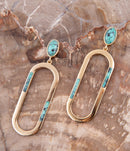 In the Loop Blue Chrysocolla Golden Earrings
